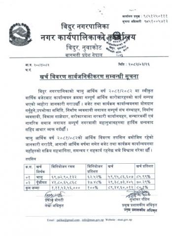 खर्च विवरण 